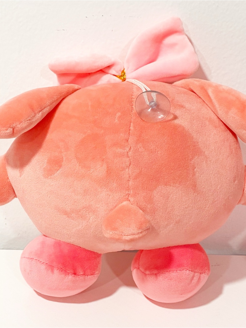 Kirby Pink Double Face Plush Stuffed Animal Suction Cup Car Hanger - Picture 2 of 3